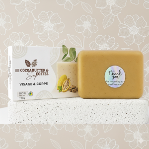 Savon au beurre de cacao et café